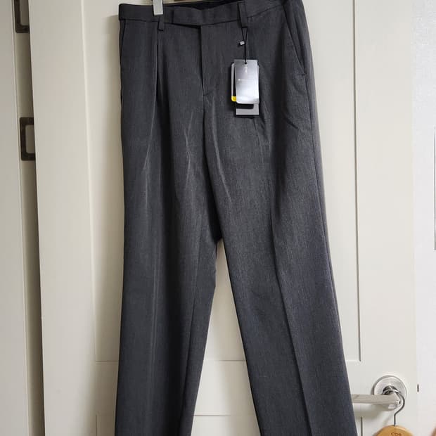 무신사 스탠다드 와이드 히든 밴딩 슬랙스, 미디엄 그레이 