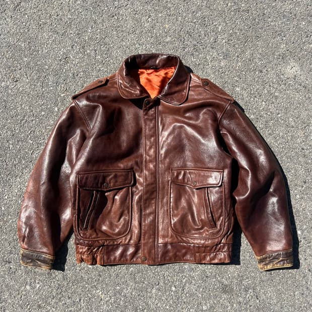 80‘s A-2 레더 플라이트 자켓