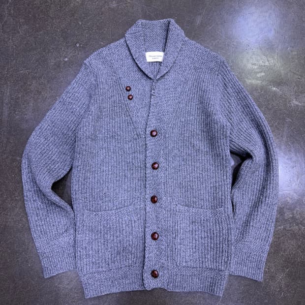 옐로우페이퍼 파슨스 클래식 숄카라 가디건 그레이 M