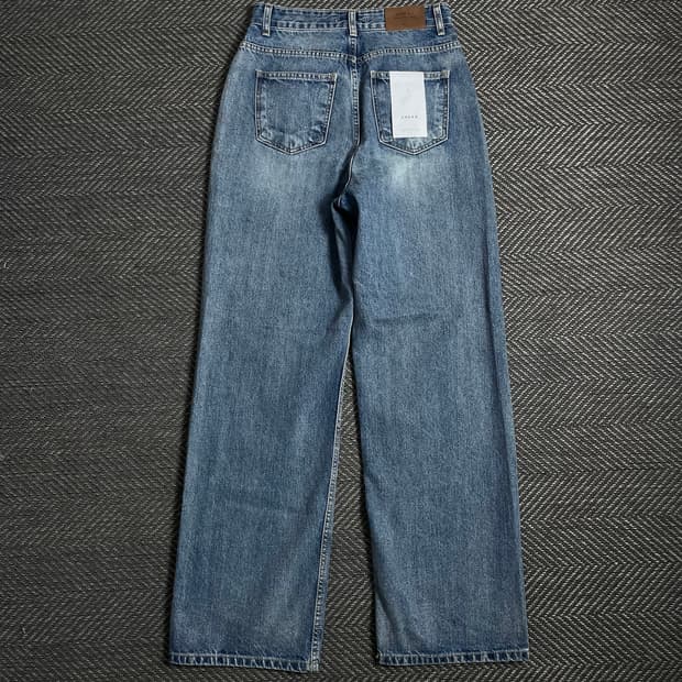 AHEAD 빈티지 와이드 워싱 데님 팬츠o 4782