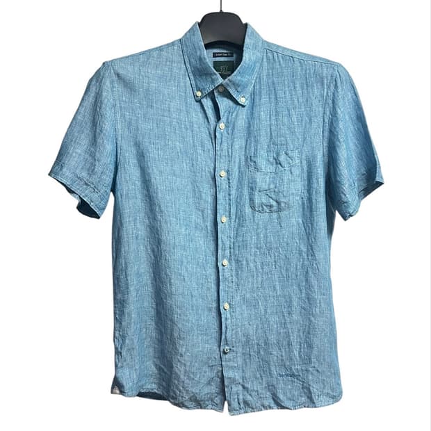 헨리코튼 이탈리안핏 린넨 반팔셔츠 라이트블루 100size