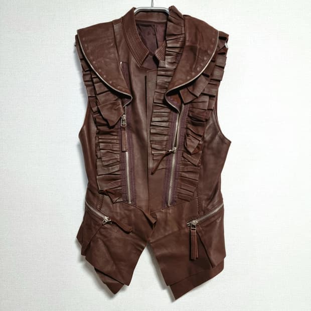 언발란스 양가죽100% 조끼 가죽 베스트 자켓 (44-날씬55) 새상품