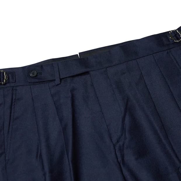 erd 울 플란넬 투플리츠 슬랙스 다크네이비  30