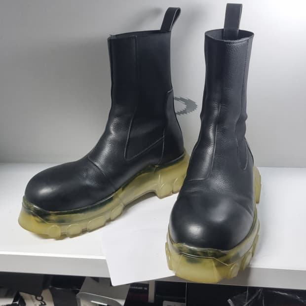 릭오웬스 메가 보조 비틀 트랙터 첼시 부츠