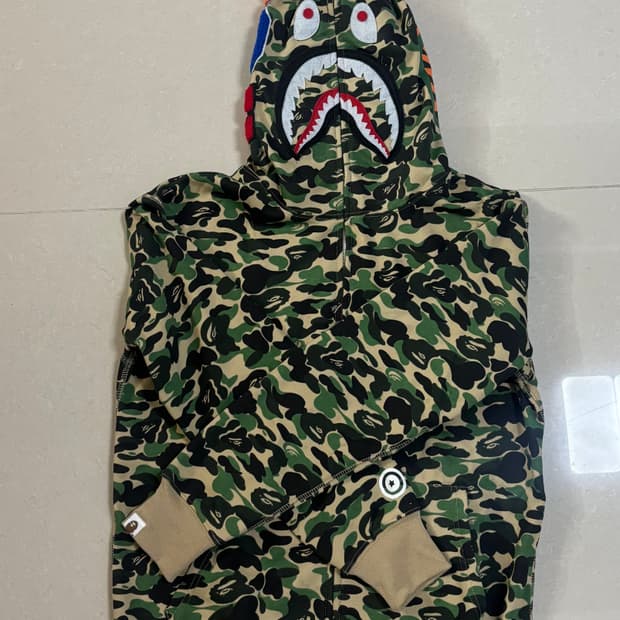 베이프 ABC 샤크 후드집업 그린 녹계