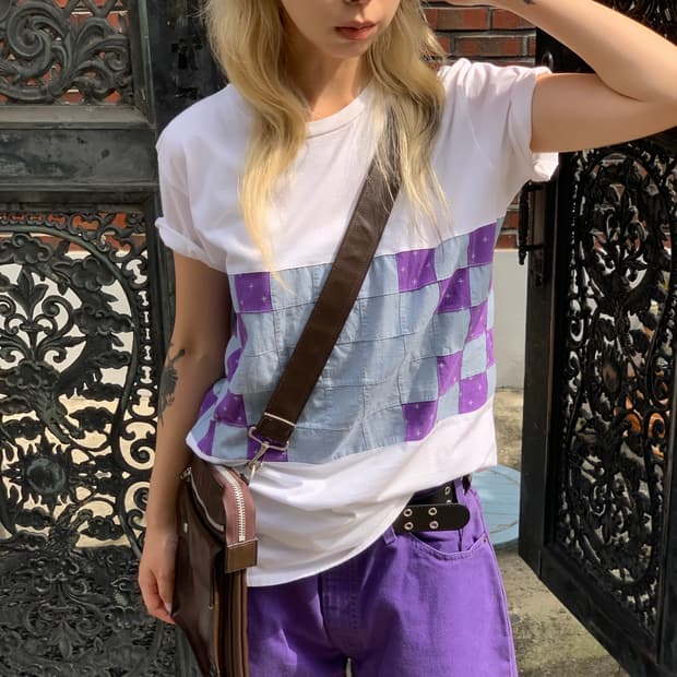 비즈빔 패치워크 티셔츠