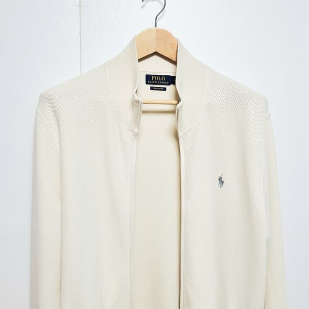남성 폴로 POLO 랄프로렌 피마코튼 긴팔 집업 가디건 니트