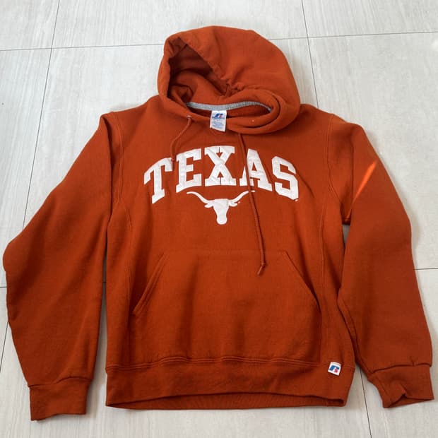 러셀 리버스위브 후드 텍사스 자수 L