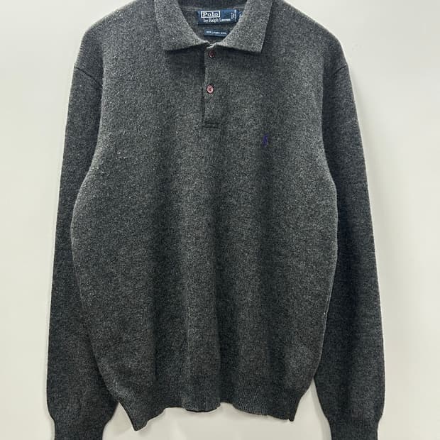 폴로 랄프로렌 램스울 카라 니트
