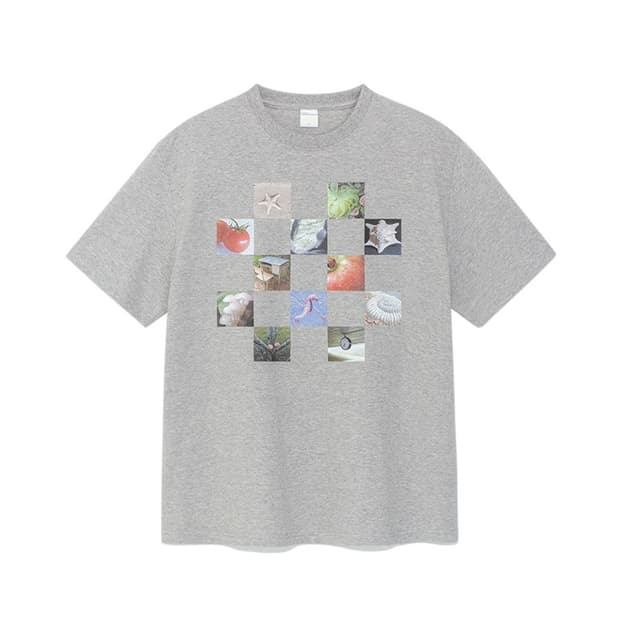 더콜디스트모먼트 TCM checkboard T(melange grey)