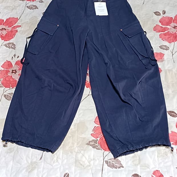 애프터홈파티 미사용 와이드카고팬츠 28인치 기장99