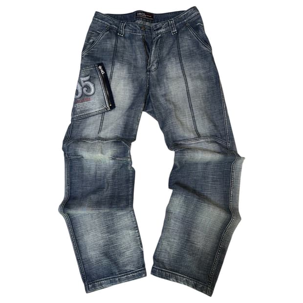 [FUBU] 빈티지 푸부 워싱 바이크 데님 팬츠 M