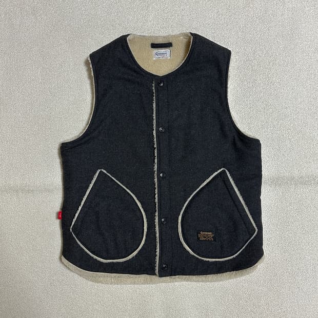 커버낫 헤리스 트위드 보아 베스트