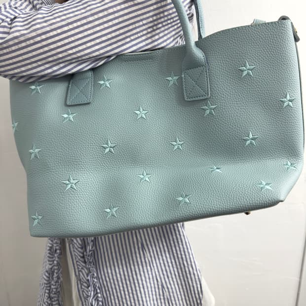 mint star leather bag