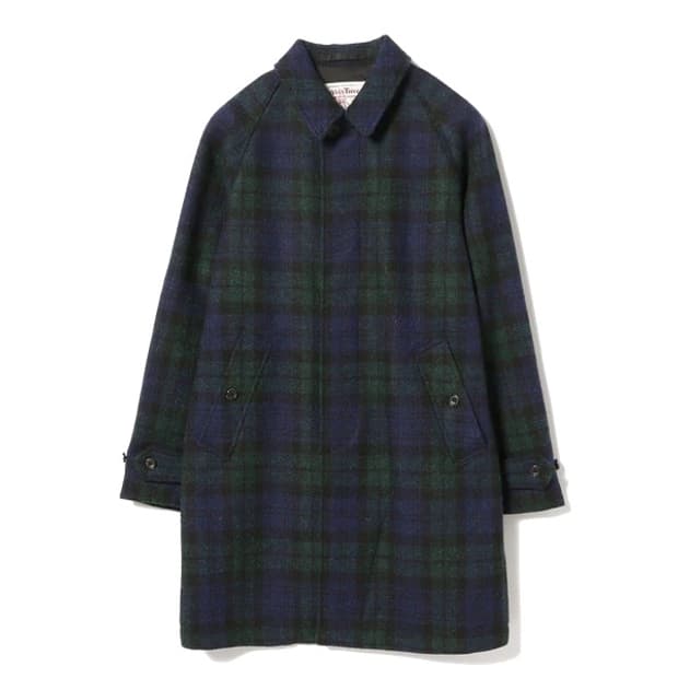 빔즈플러스 해리스트위드 발마칸 코트 블랙와치 M