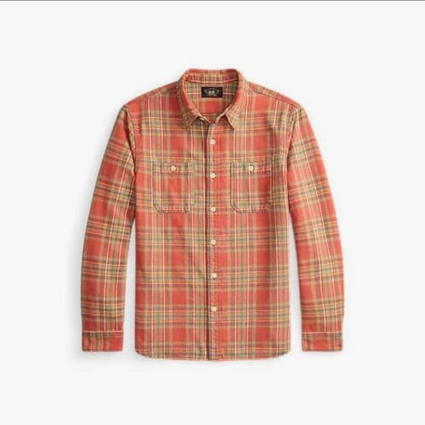 RRL 플래드 트윌 워크셔츠