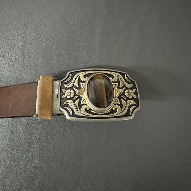 터키석 웨스턴 빈티지 벨트 (99cm 기장)