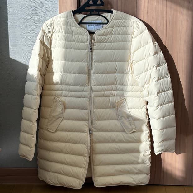 여성 캘빈클라인 롱 경량패딩