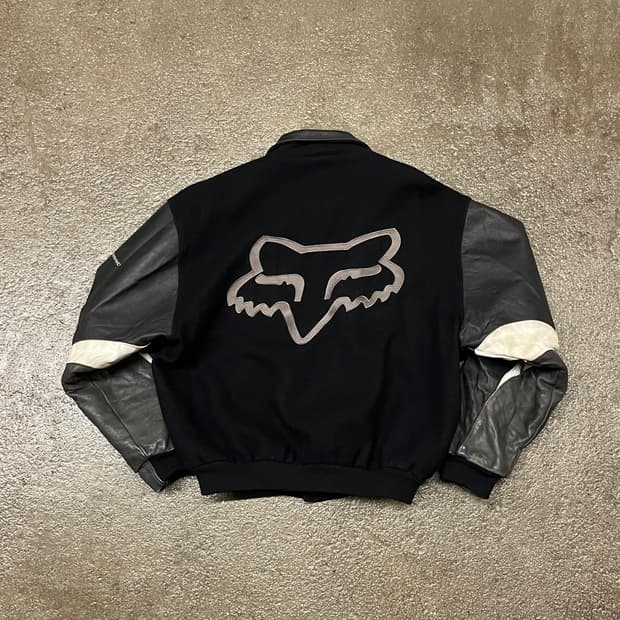90s 폭스레이싱 빅로고 바시티 자켓 (100-105)