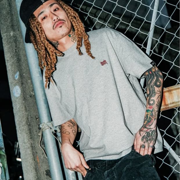 CROP TAG TEE - MELANGE GREY