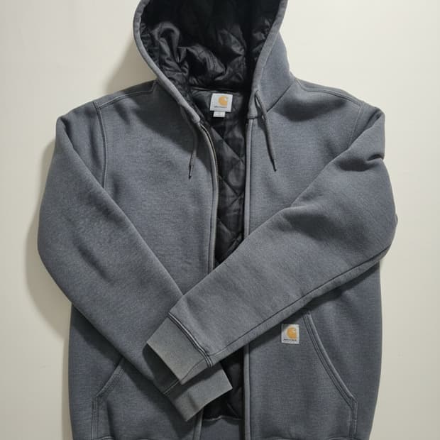 칼하트 후드집업 (퀼팅, 안감 패딩 재질)
