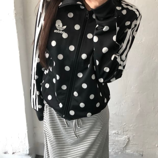 Adidas 아디다스 블랙 도트 파이어버드 트랙탑