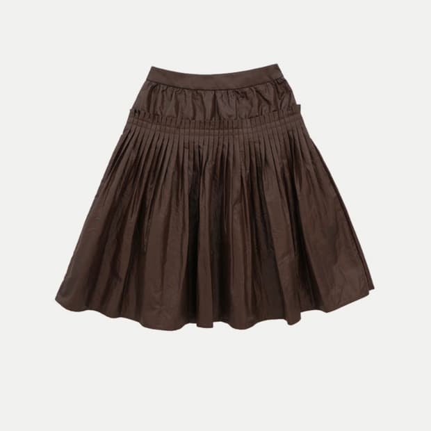 콜로신스 핀턱 미디스커트