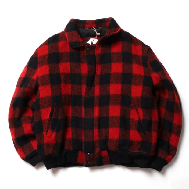 MIRAGE Check Pattern Wool Blouson Jacket
