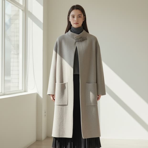 F/ 타임 캐시미어100 롱 코트