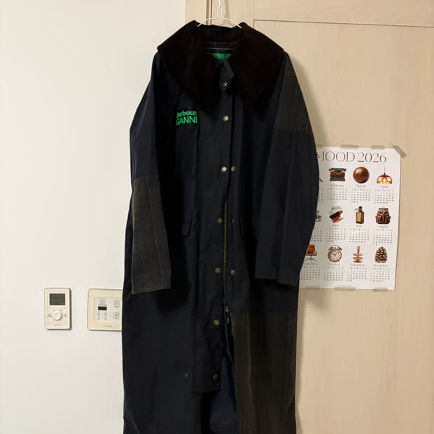 바버X가니 콜라보 왁스자켓 EU34 UK8