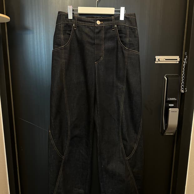HELIX CLOTHING OPTICAL BELT PANTS 데님 팬츠
