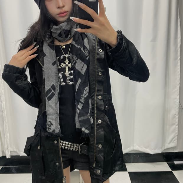 🎸블랙 글로시 롱 자켓🎸