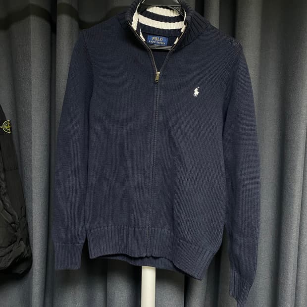 폴로 랄프로렌 네이비 집업 가디건