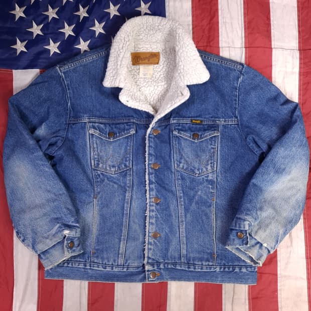 오리지날 80's 랭글러 데님 쉐르파 자켓