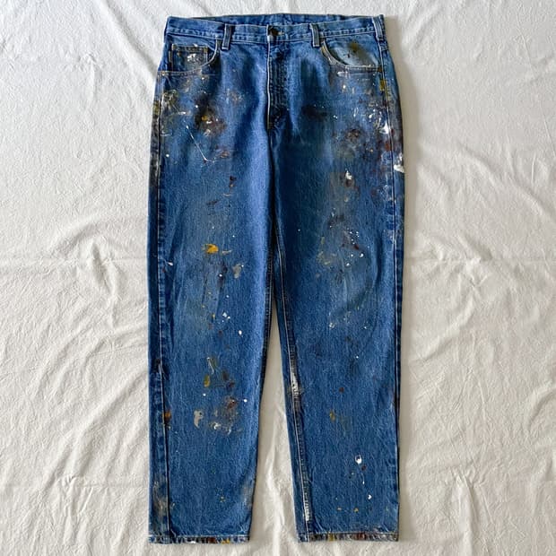 칼하트 페인팅 데님 팬츠