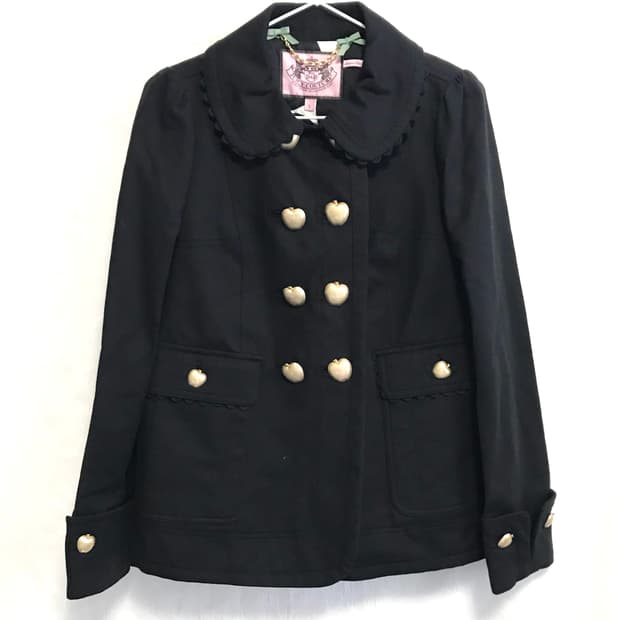 빈티지 쥬시꾸뛰르 갸루 베이비돌 레이스 더블 버튼 자켓