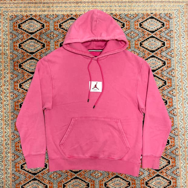 나이키 조던 점프맨 핑크 기모 후드티셔츠 남성L