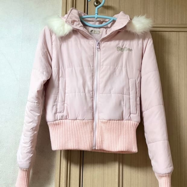 리즈리사 베이비핑크 퍼 숏패딩 히메가루 패딩 달천깔 푸퍼짜잔씨빈티지핀터