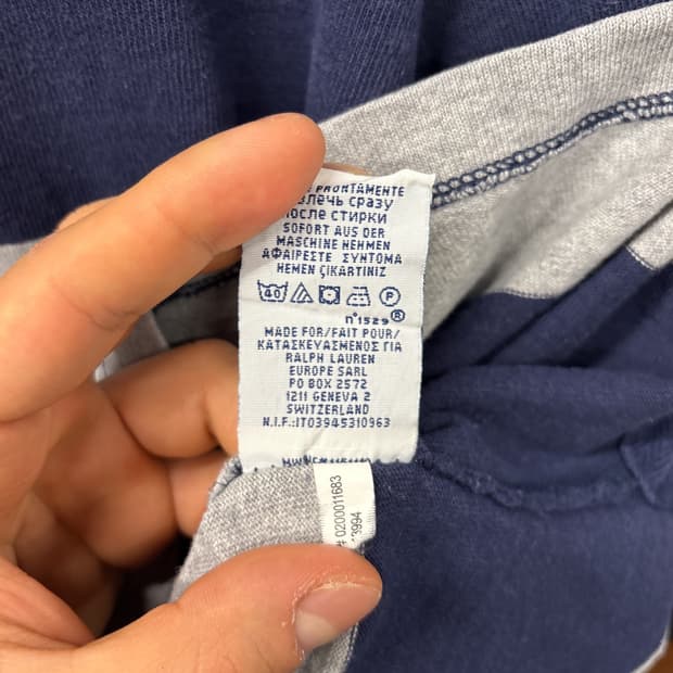 신형라벨 폴로 랄프로렌 클래식 스트라이프 럭비셔츠 N928