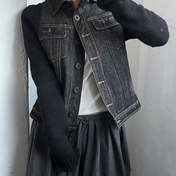 Moschino 모스키노 블랙 데님 자켓 