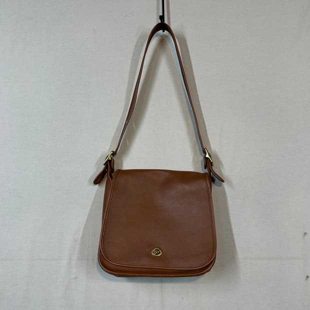 코치 올드코치 브라운 글러브 레더 숄더백 COACH 9525