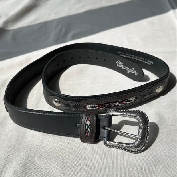 [새상품/랭글러] Wrangler western leather belt