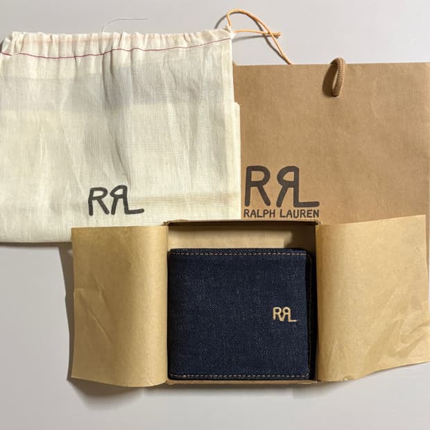 rrl 더블알엘 인디고 데님 빌폴드 월렛 반지갑