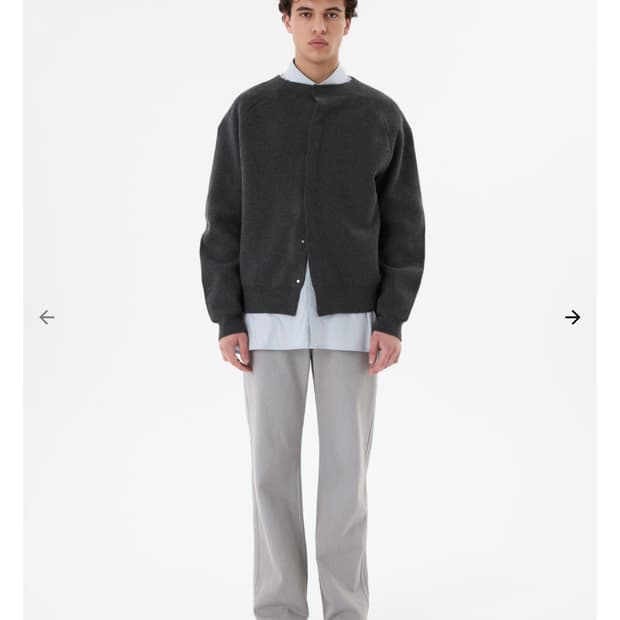 [XL] 아모멘토 25fw 컬러 인디고 데님 그레이