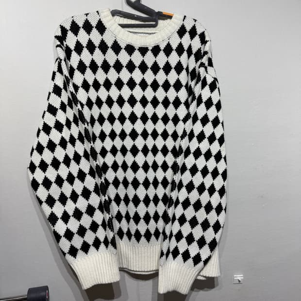 Fetch  체커 크루넥 니트 XL