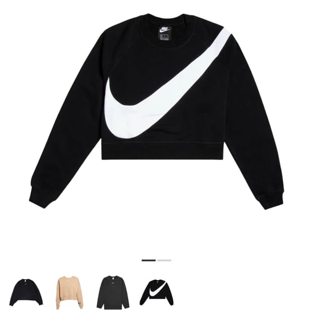 L ) 나이키 여성 빅스우시 크롭 맨투맨