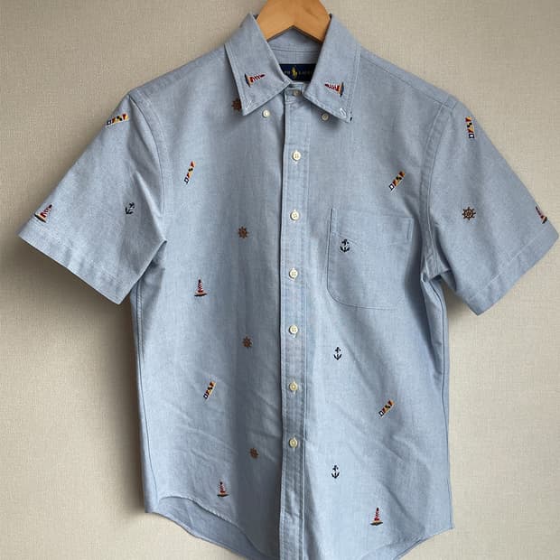 폴로 랄프로렌 옥스포드 자수 반팔셔츠