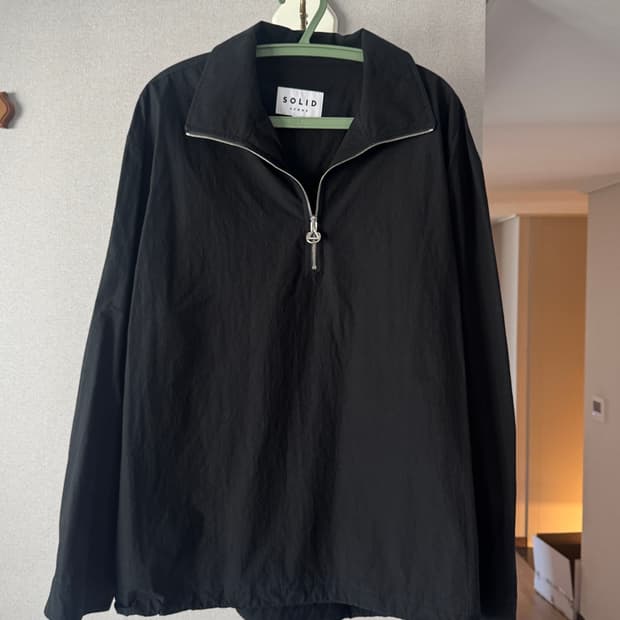 솔리드옴므 크리즈 스트링 반집업 셔츠 50사이즈 판매