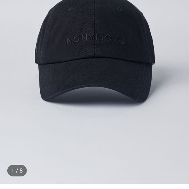 NONYMOUSAA 블랙 볼캡 모자