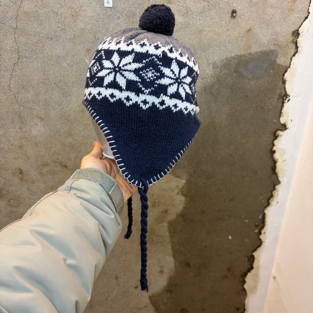 USA 빈티지 귀마게 니트모자 니트 비니